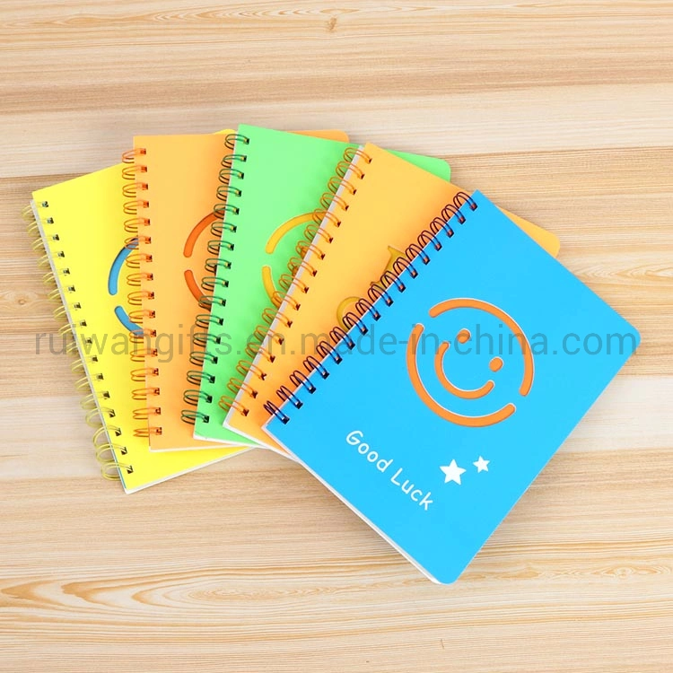 A5 Coil spiral Diary Paper Notebook with Smile Hardcover