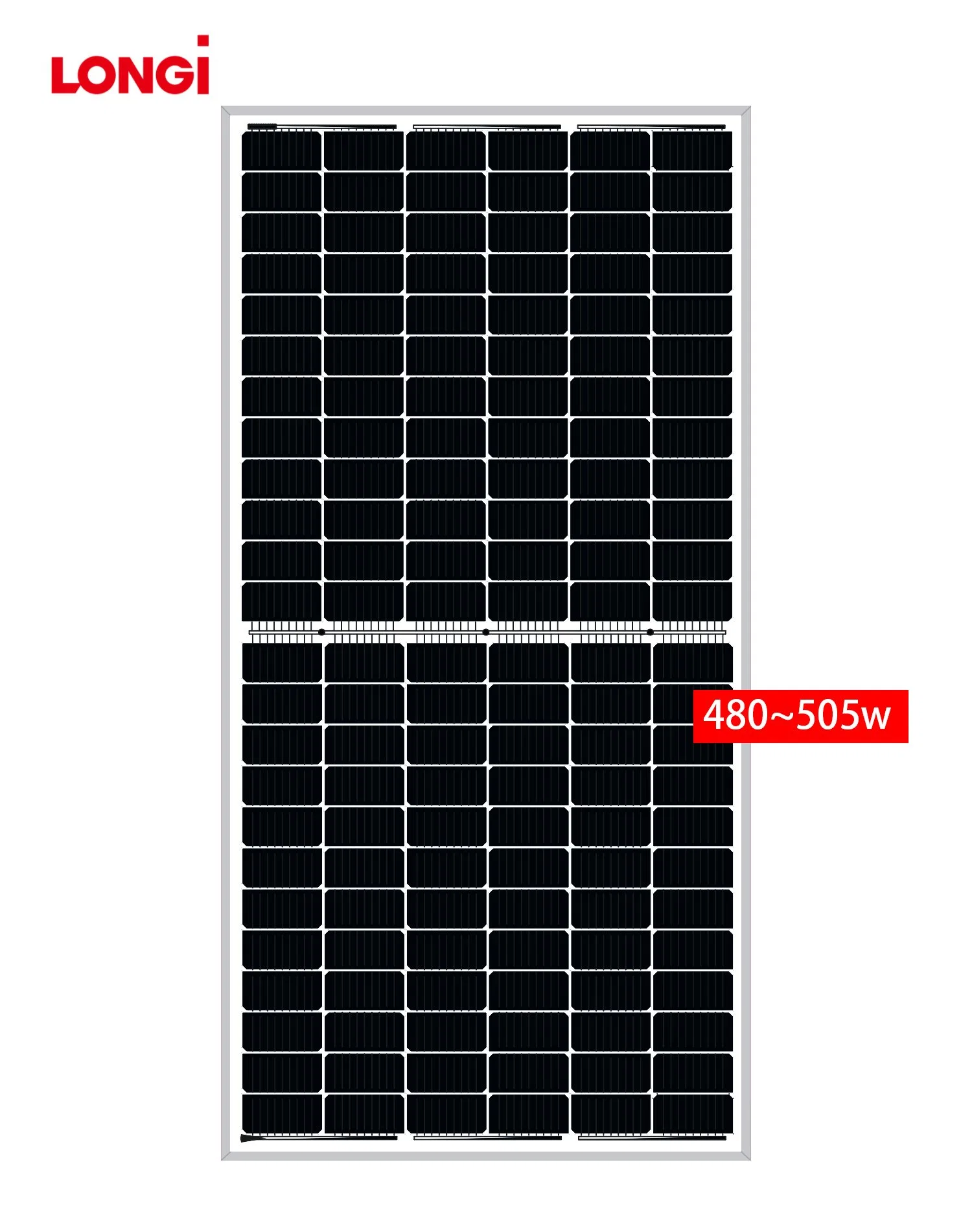 1120 Longi Solar Panels 144 Half Cells 540W Big Size 9bb Solar Panel