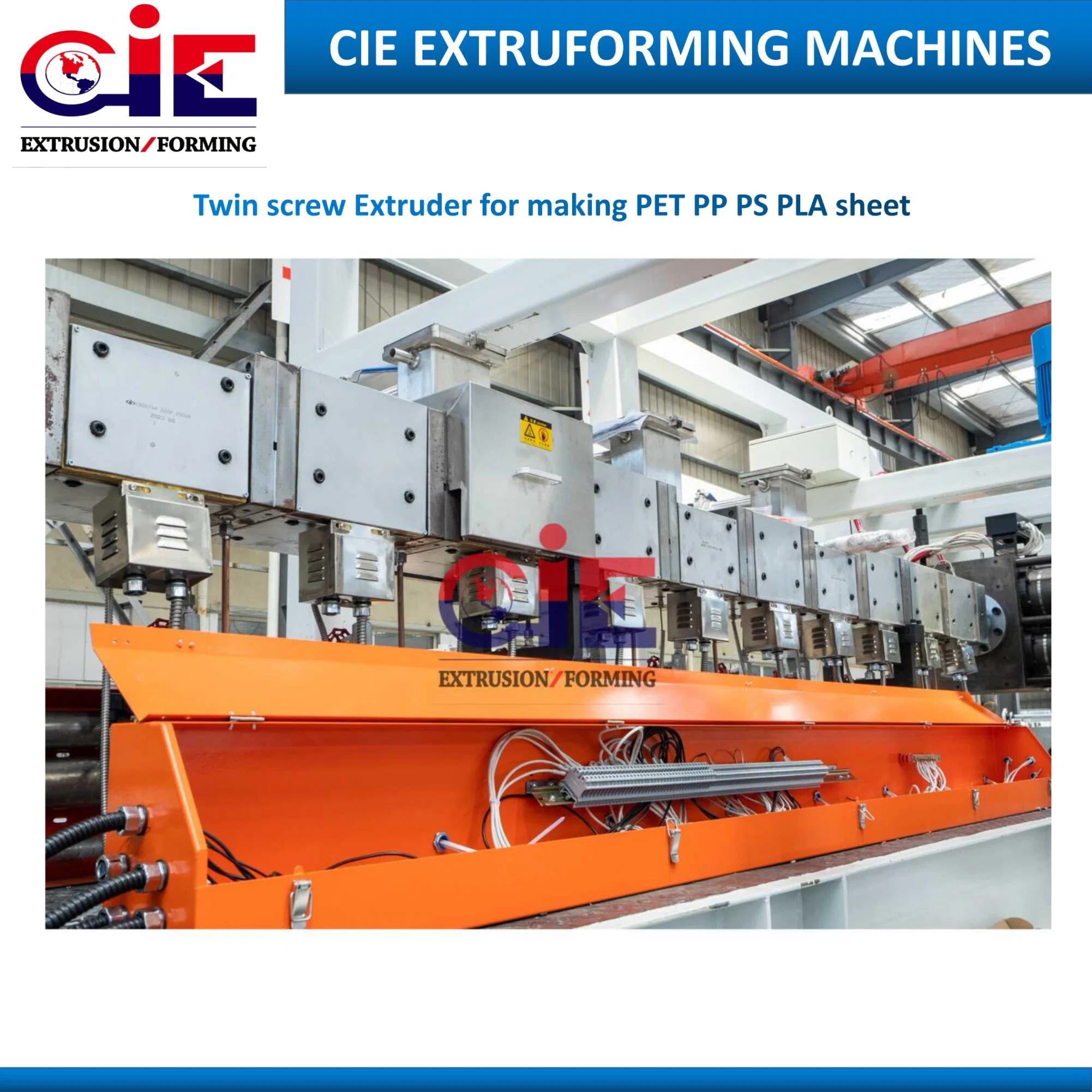 APET/de PETG/TCP/PLA folha a folha de plástico da linha de produção do extrusor tornando máquinas de plástico da máquina