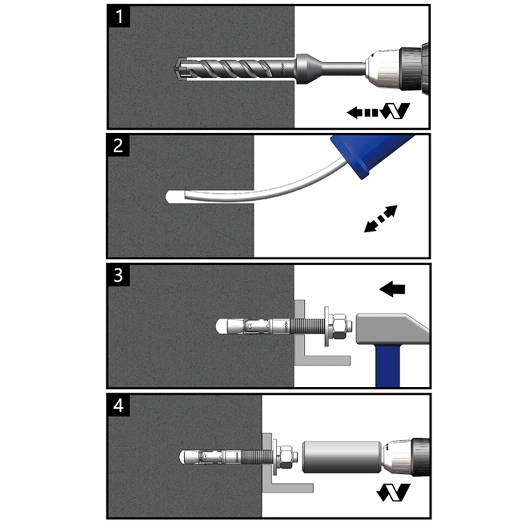 Through Type Concrete Bolts Wedge Type Expansion Anchor