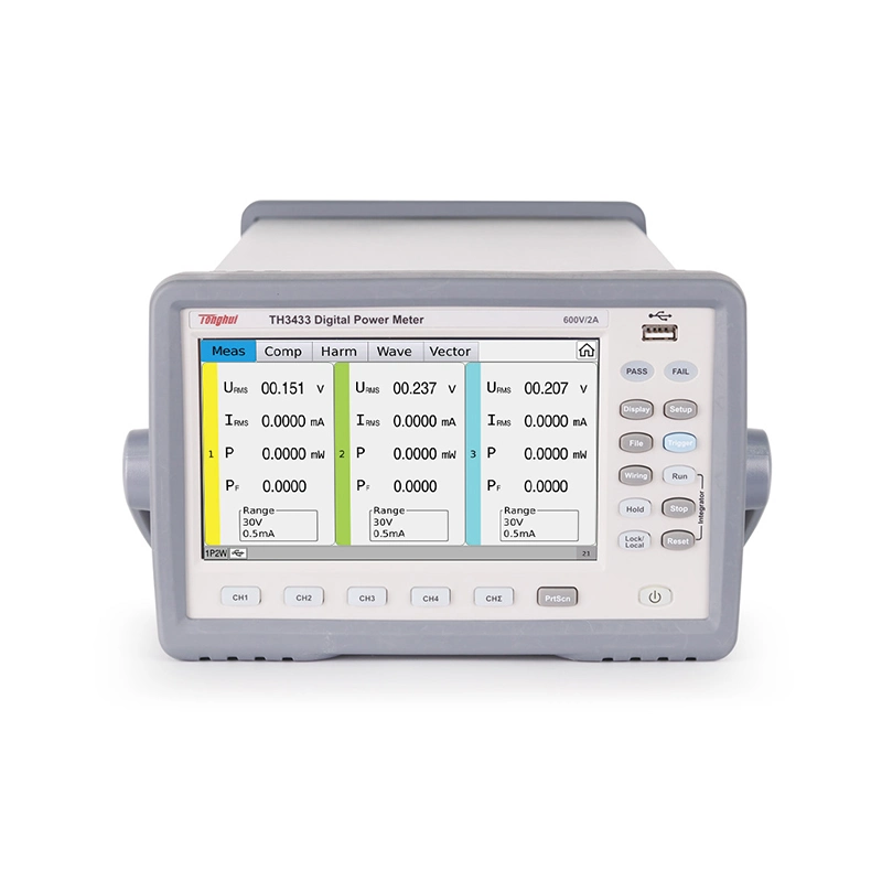 Tonghui Th3433 Multi-Channel Digital Power Meter Provide a Vector Display of The Input Signal