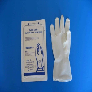 Gants de latex médicaux jetables en latex stériles gant chirurgical en poudre