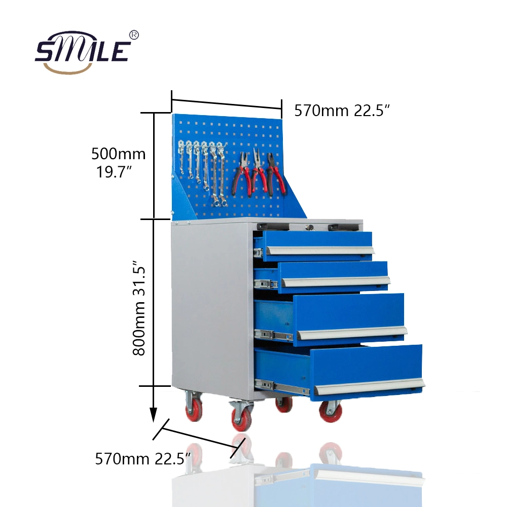 Smile Heavy Duty Workshop Garage Mechanic Utility Trolley Tool Cart with Part Storage