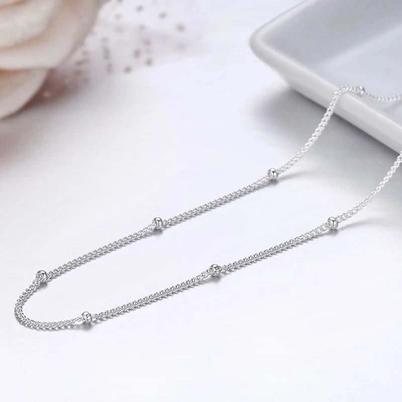 Custom Design 925 Sterling Silber Seite Curb Kette Choker Halsketten Für Frauen Schmuck Mädchen