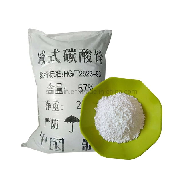 Industry Grade 57.5% Basic Zinc Carbonate for Rubber Industry Using