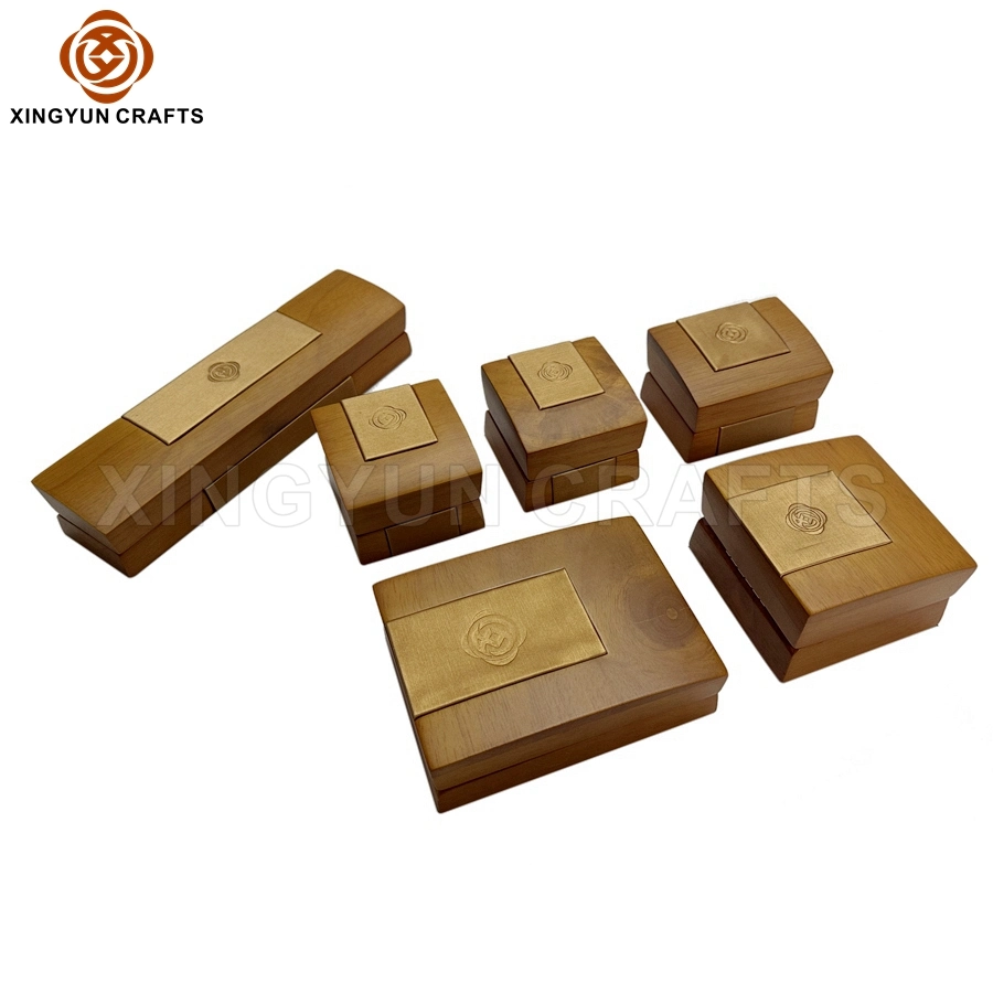 2023 Champagne Piano Glossy Finish Wooden Jewelry Set Packaging Box