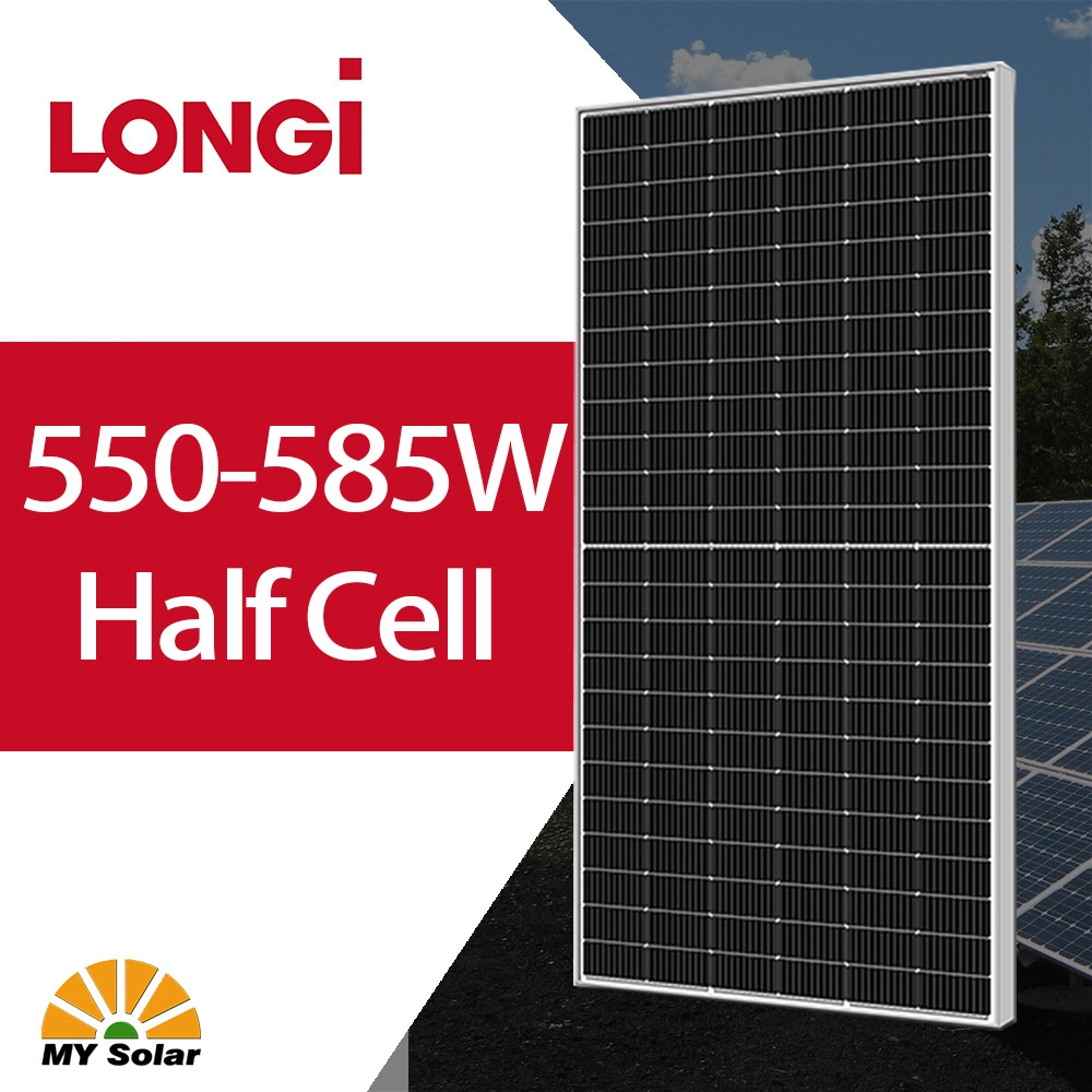 Longi/Ja/Jinko Mono Monocristalino PV Fotovoltaico 144 Medias celdas Panel de energía solar Precio 550 Watt 500W 530W 535W 540W 550W 555W 560W Trina/Yingli