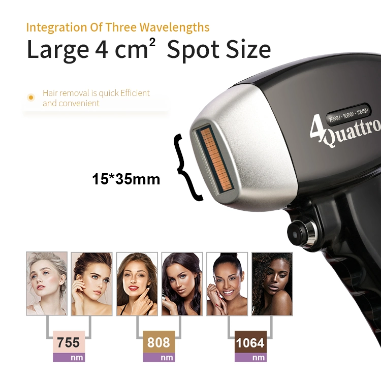 3 Wavelength Diode Haor Removal 2022 Whole Body Hair Removal 808 Diode Laser Hair Removal Equipment