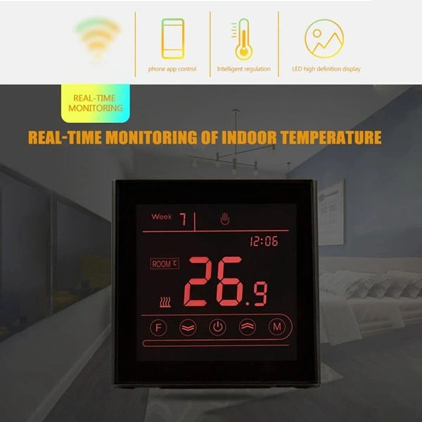 Pantalla táctil inalámbrico WiFi Sala Digital eléctrico termostato de calefacción y agua