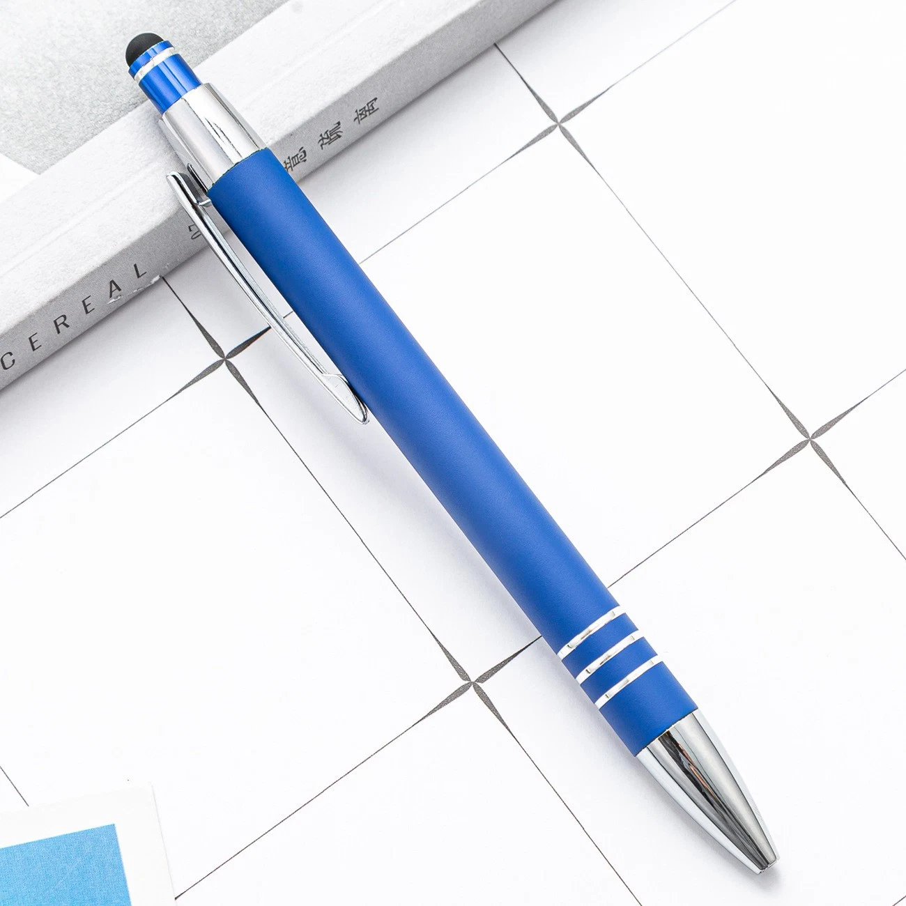 Promotional New Multifunction Ball Stylus Soft Touch Screen Pen 2 in 1 with Custom Logo Metal Ballpoint Pen