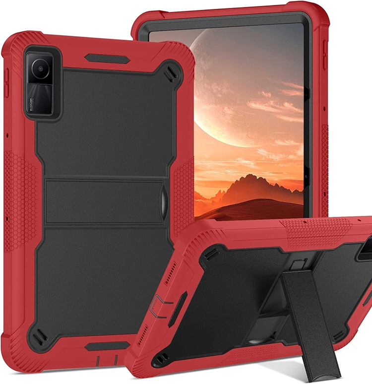 Stoßfest mit Kickstand Flüssiges Silikon robuste Tablet-Hülle für Xiaomi Redmi Pad Se 10,6 Zoll 2022