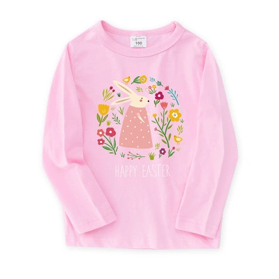 Children Clothes Girls Bottoming Shirt Autumn Baby Kids Cute Floral Print T-Shirt Top for Children Warm Clothes