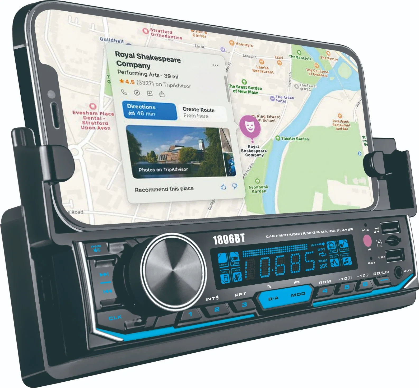 1 DIN 12V Lecteur de musique MP3 pour voiture à lumière colorée multifonction, lecteur MP3 intégré, Bluetooth pour voiture, lecteur MP3 pour voiture.