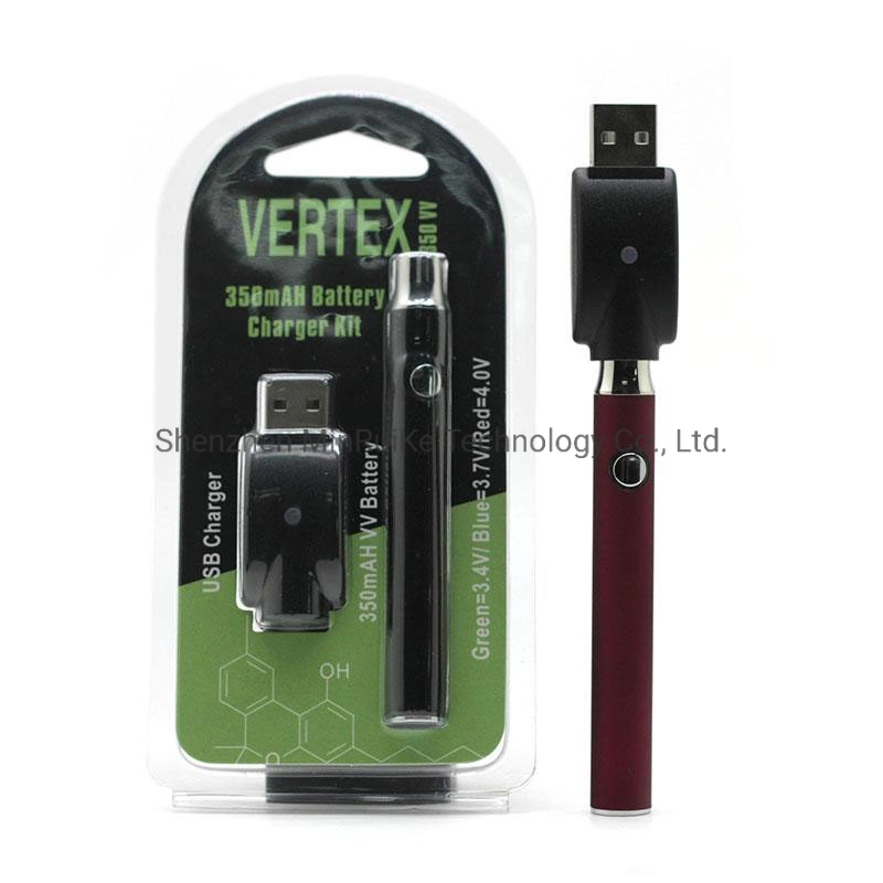 Nueva llegada Vertex Preheat batería 350mAh tensión variable 510 hilo Batería de lápiz VAPE con cargador USB para CE3 G2 Cartuchos vaporizadores