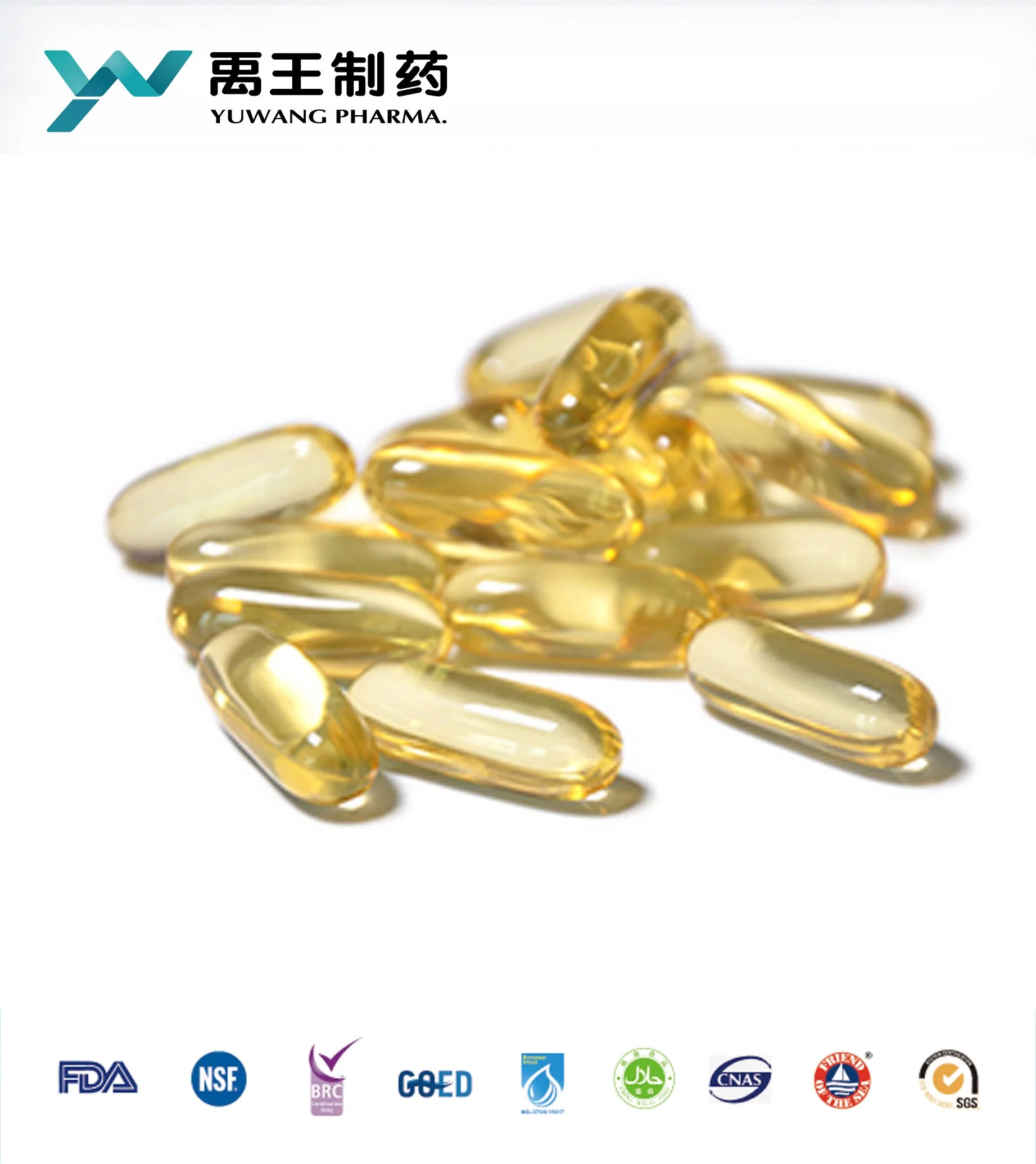 Brc/ISO/Goed 1000mg Deep Sea Omega -3 Refined Fish Oil Softgel Capsule