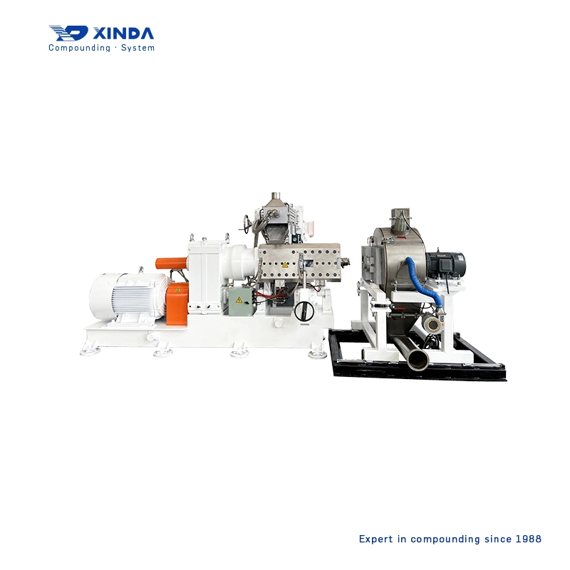 El polvo de laboratorio Granulator extrusionadora de husillo doble alimentador de la fuerza de la máquina La máquina de peletización