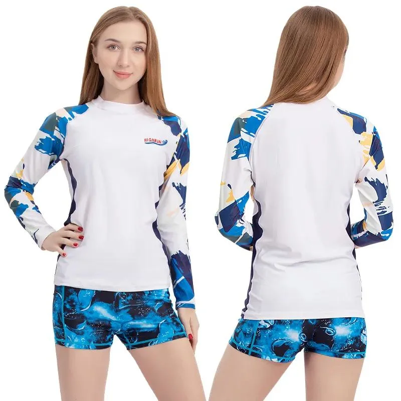 Chemise de Surf Natation Shirt Rash Vest Sun Vêtements de protection Garde Rush Upf50+