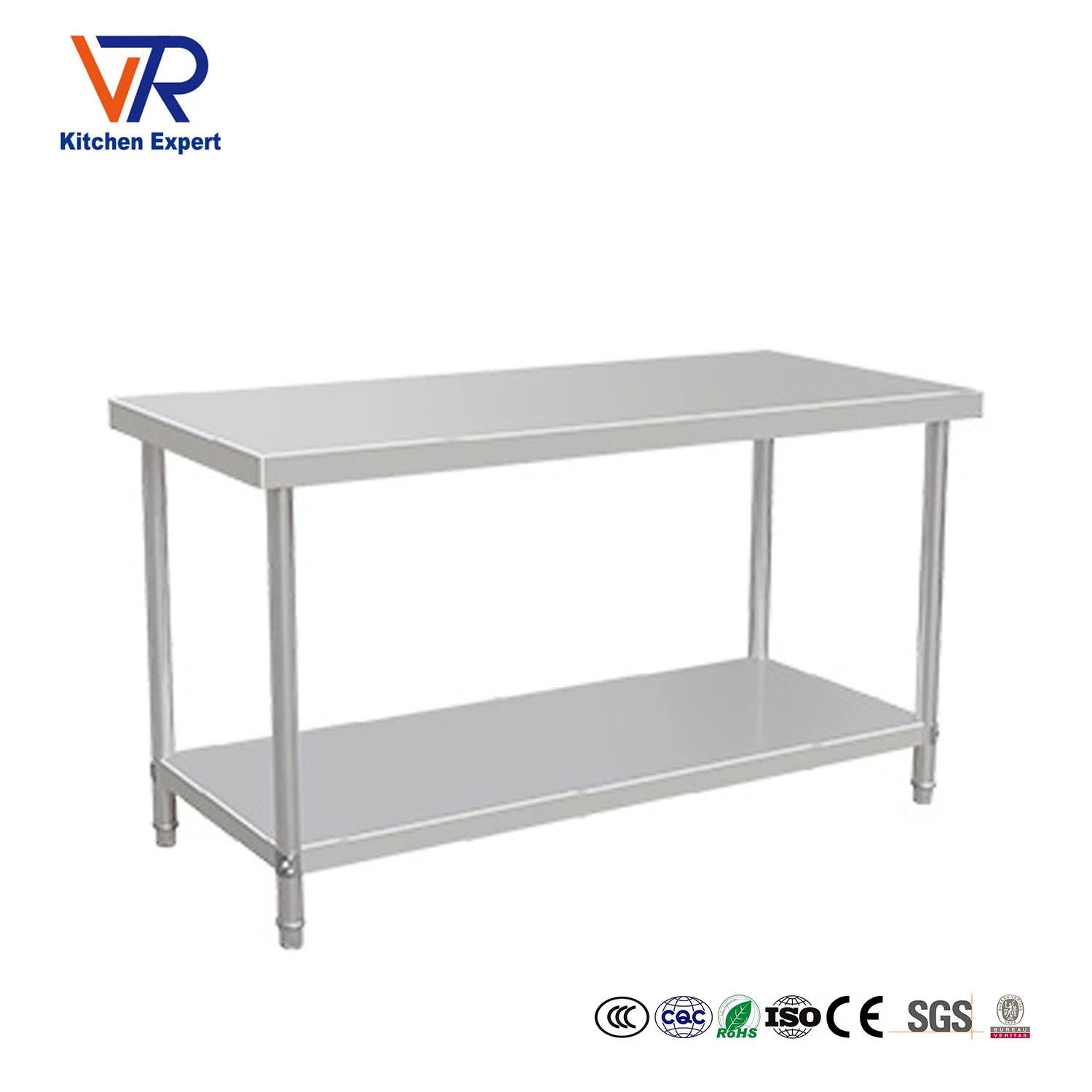 Victory Kitchen Industrial Restaurant Furniture Stainless Steel Work & Prep Table Kitchen Workbench Commercial Catering Equipment