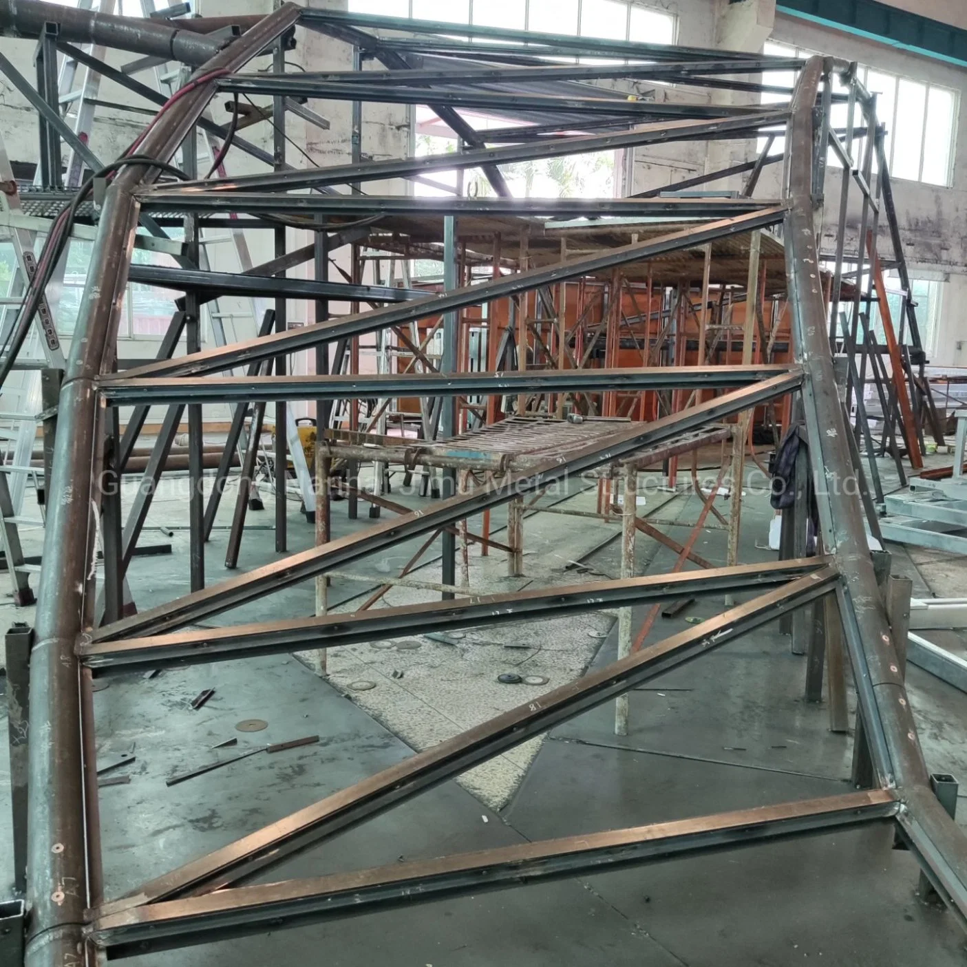 Jimu Fabricated Decoration Screen Ms Steel Structure Frame