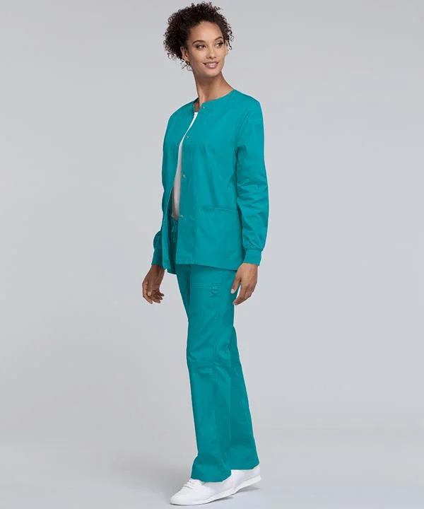 OEM Ladies Long Sleeve Nursing Jacket Healthcare Stretch Doctor's Scrub Jacket