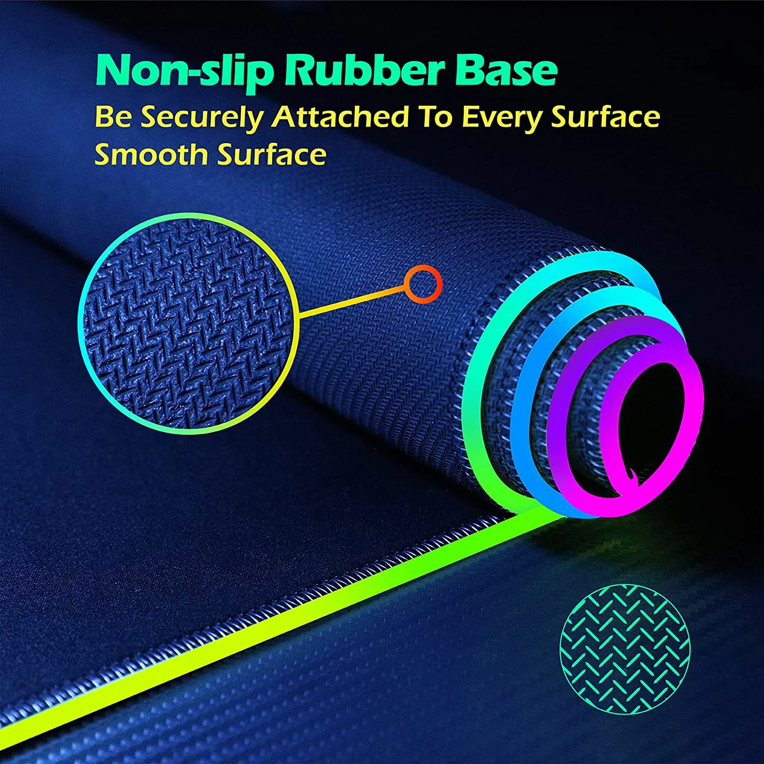 Беспроводной зарядки RGB Игровые мыши коврик под руководством большого Non-Slip резиновый коврик выполнен