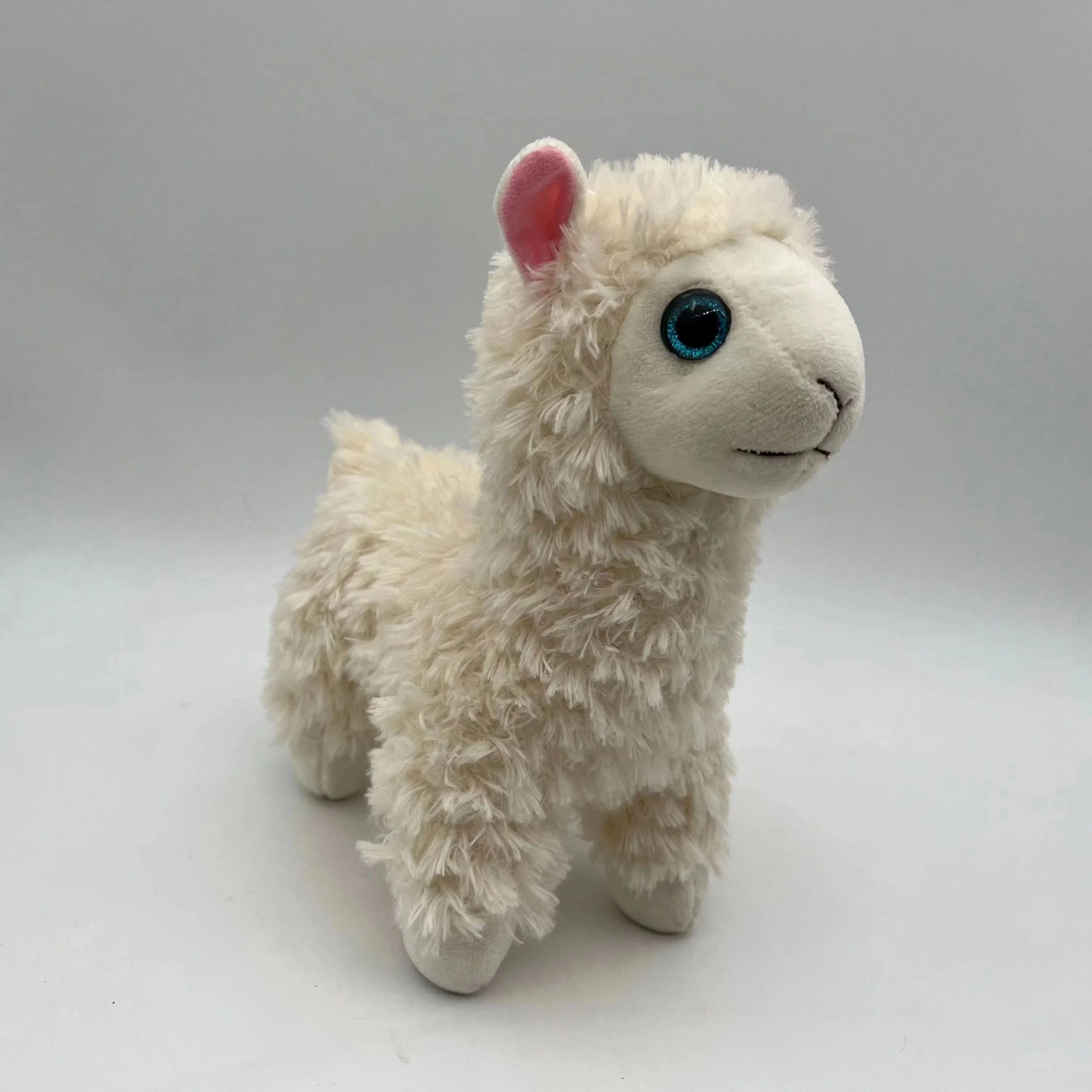 Stuffed Squinting Alpaca Grass Mud Horse Goat Llama Doll Plush Sheep Goat Llama Toy for Children's Birthday Gift