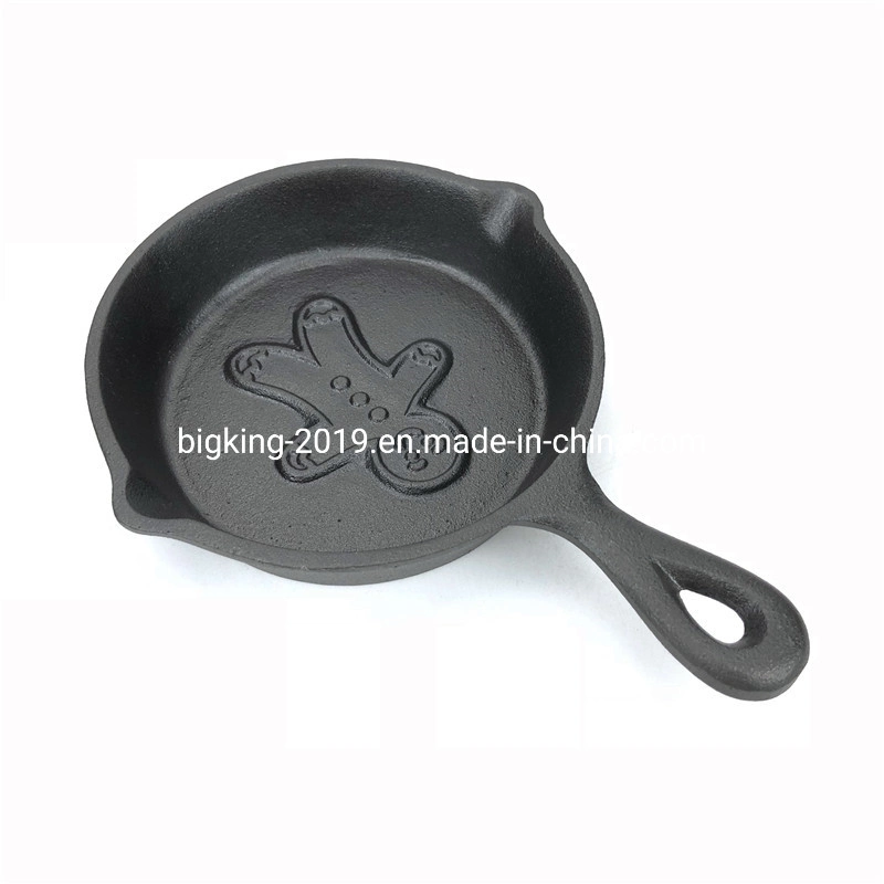 Kitchen Cooking Pre-Seasoned Cast Iron Mini Boots Shaped Fry Pan for Home Kitchen Use