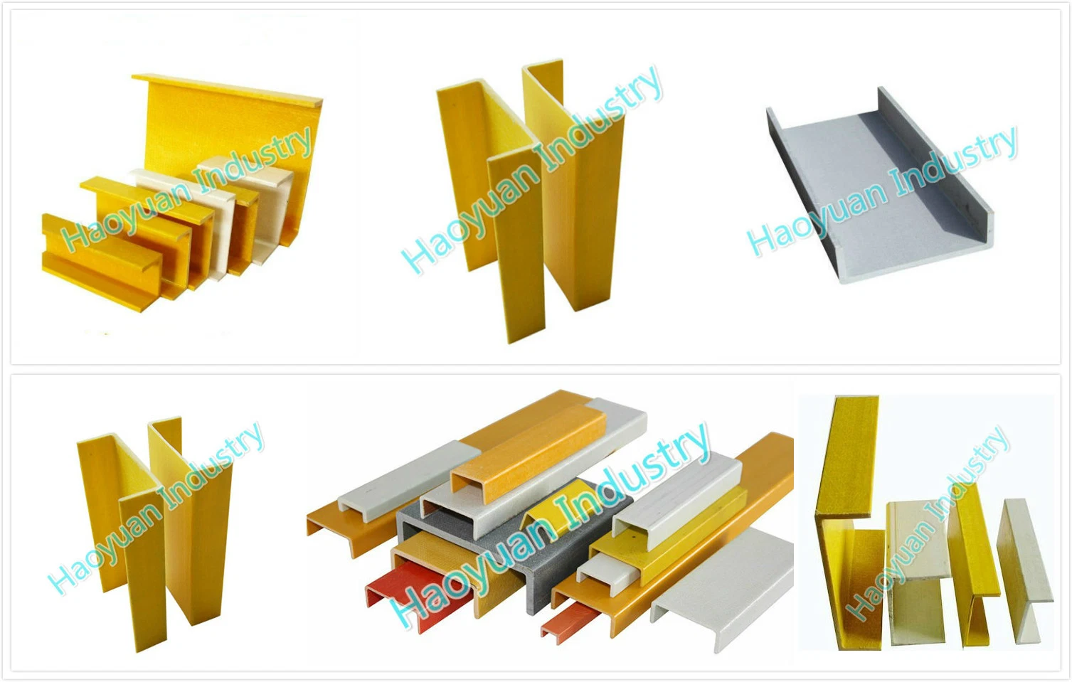 FRP GRP Channel C Profile Pultruded Profile Section