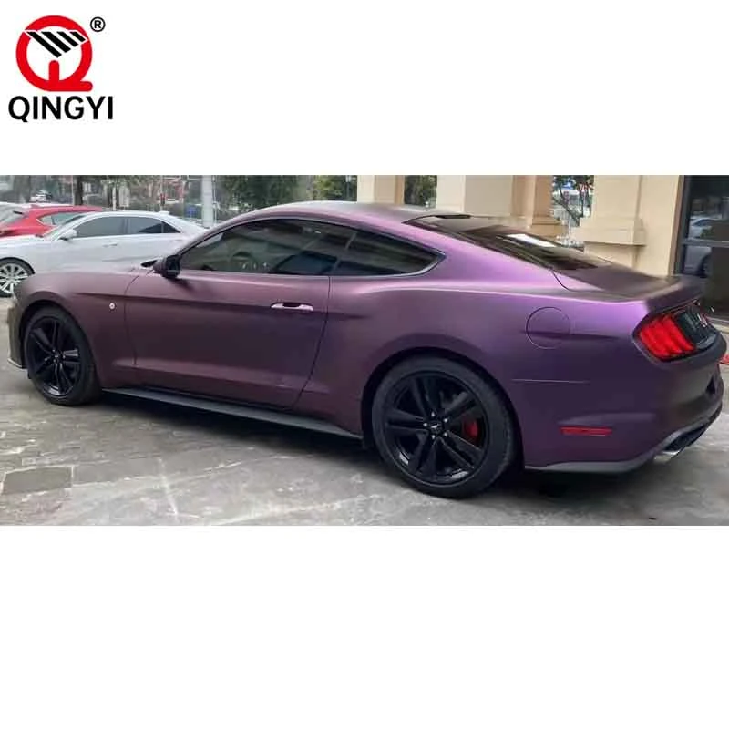 Air Channel Matte Chrome Purple Vinyl Wrap Car Wraps