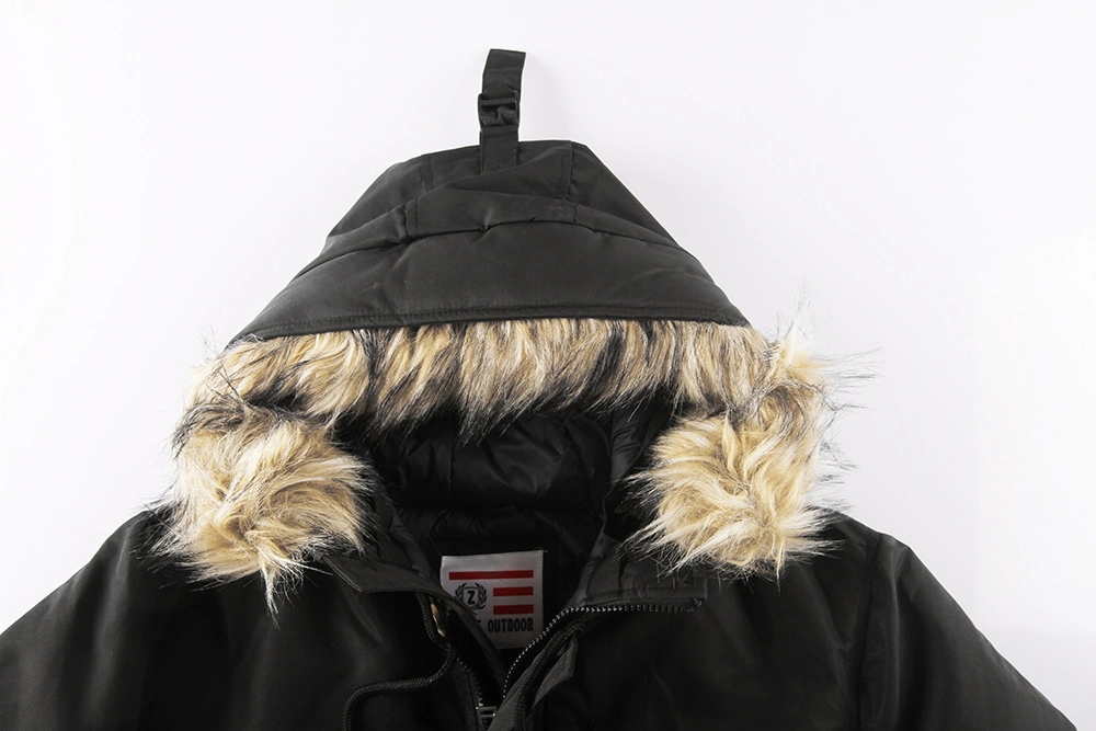 El diseñador de moda 2020 Mujer Parka Chaqueta capucha Fox Real Collar de pieles de abrigo de pieles de invierno Parka hombres