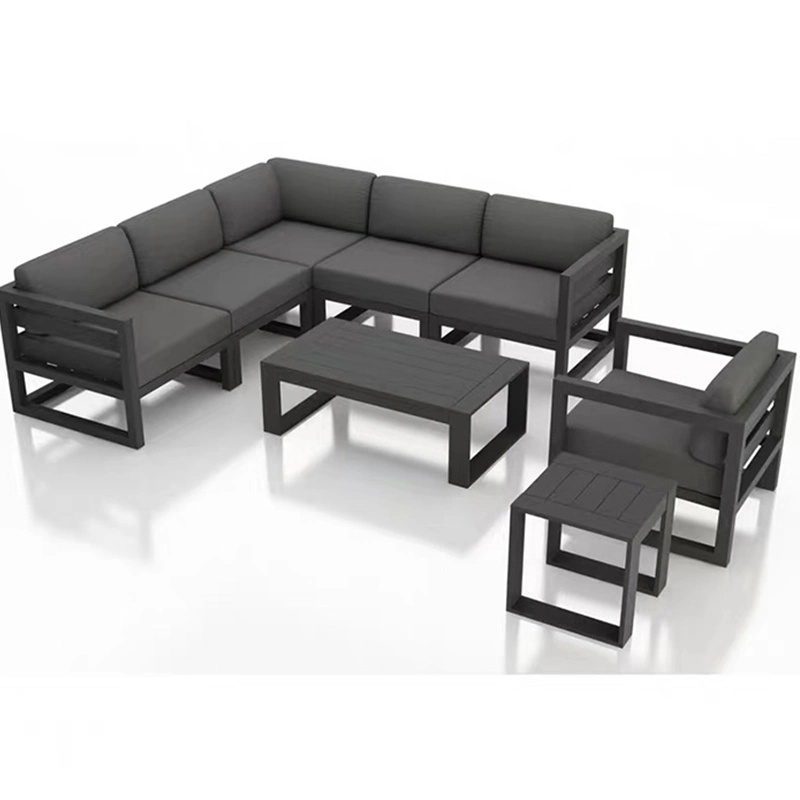 All Weather Outdoor Luxury Aluminum Furniture Modular Resort Patio Garden Sofa Set