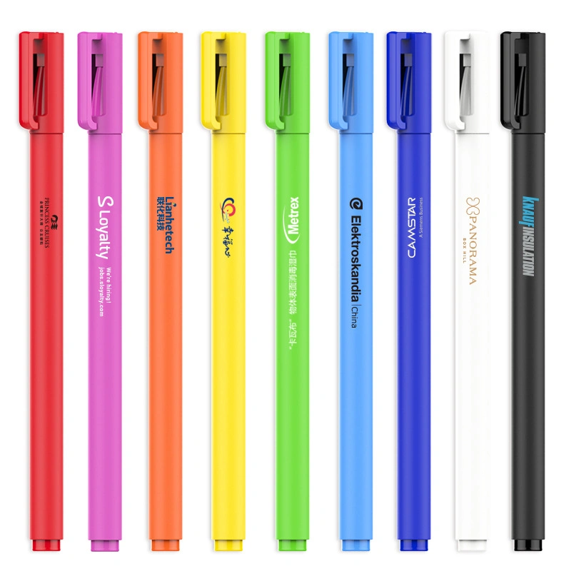 Logo personnalisé logo Creative Neutral Pen promotion cadeau entreprise stylo Stylo plume plastique 0.38/0.5mm Signature Pen