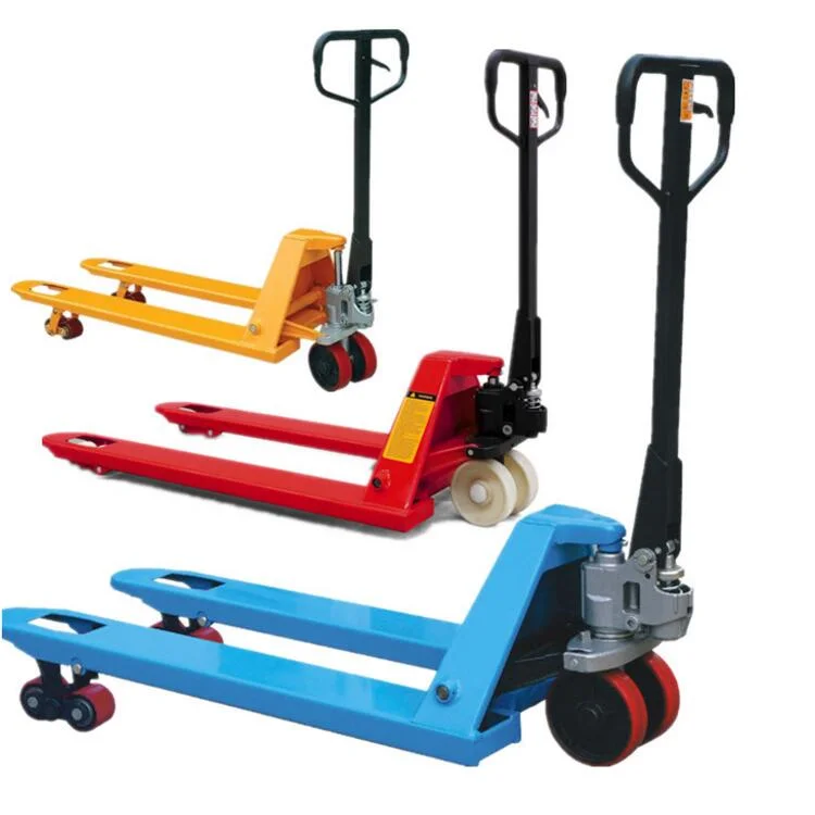 Ltmg Factory Price 2t 3t 5t Manual Pallet Truck with Rubber Wheel PU Wheel Nylon Wheel