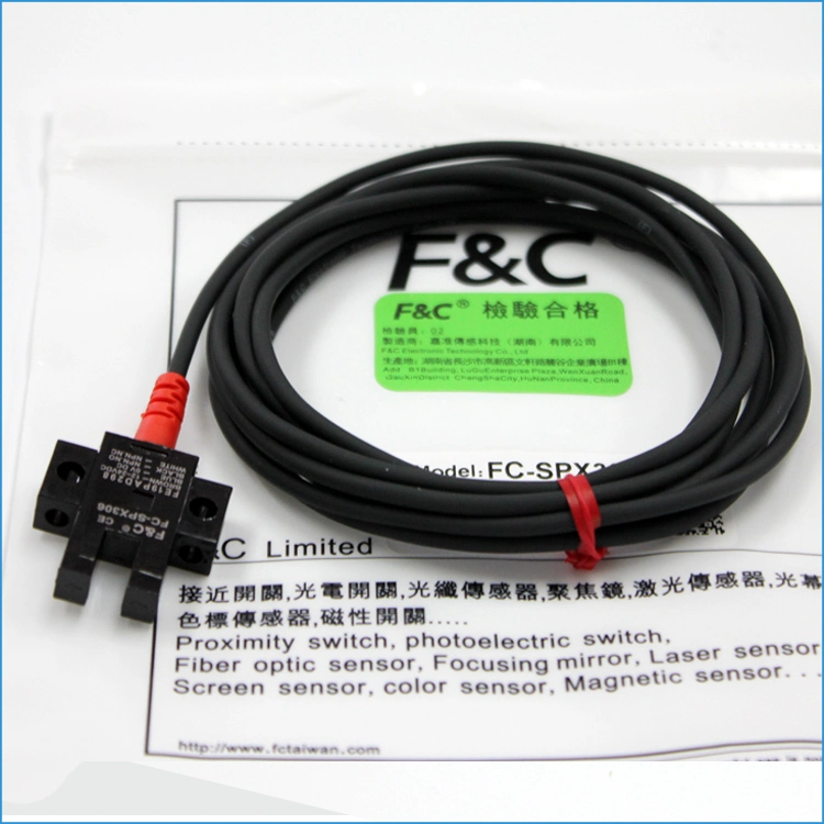 F&C U Type Sensor Slot Photoelectric Switch 5-24VDC Industrial Infrared Automation Sensor