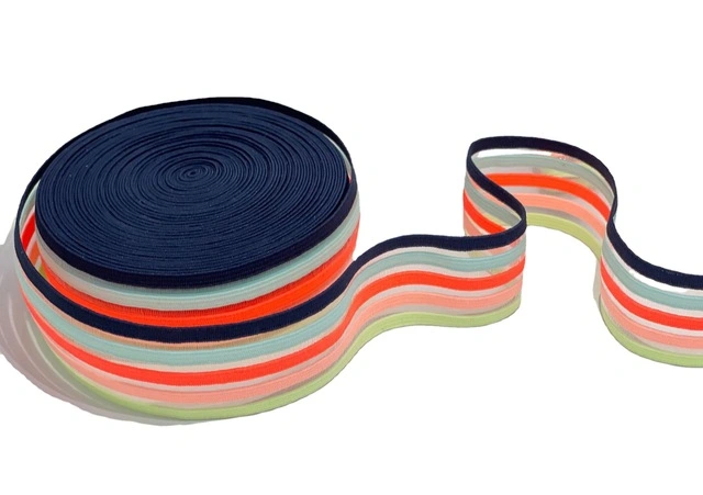 The Elastic Stripe Band Lace with Transparent Yarn