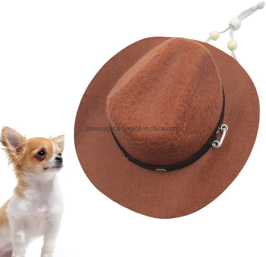 Haustier Kostüm Cowboy Hut Hunde Kostüm Zubehör mit verstellbarem Seil Design Esg12443