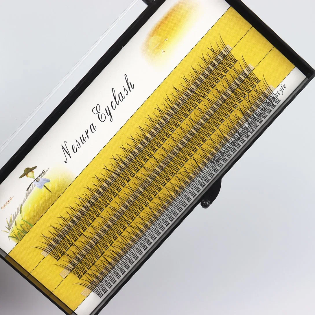 Jintong New Design Wholesale DIY Eyelash Extension Handmade Cluster Lash Self Grafting Heat Bonded Premade Volume Fans