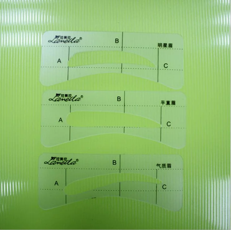 Plástico de alta calidad cosmética de cejas las cejas guía útil de la conformación de la plantilla, el maquillaje de cejas de plástico galerías