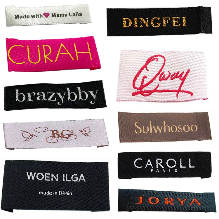 Wholesale/Supplier High quality/High cost performance Custom Waterproof Leather PU Crest Fabric Tags Woven Label for Garment Accessories