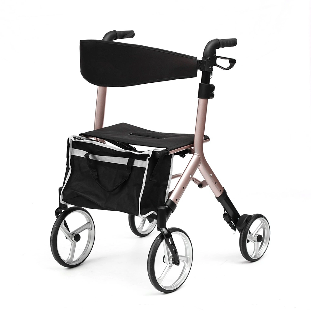 China Manufacturers Health Care Aluminum Stand up Rollator Walker