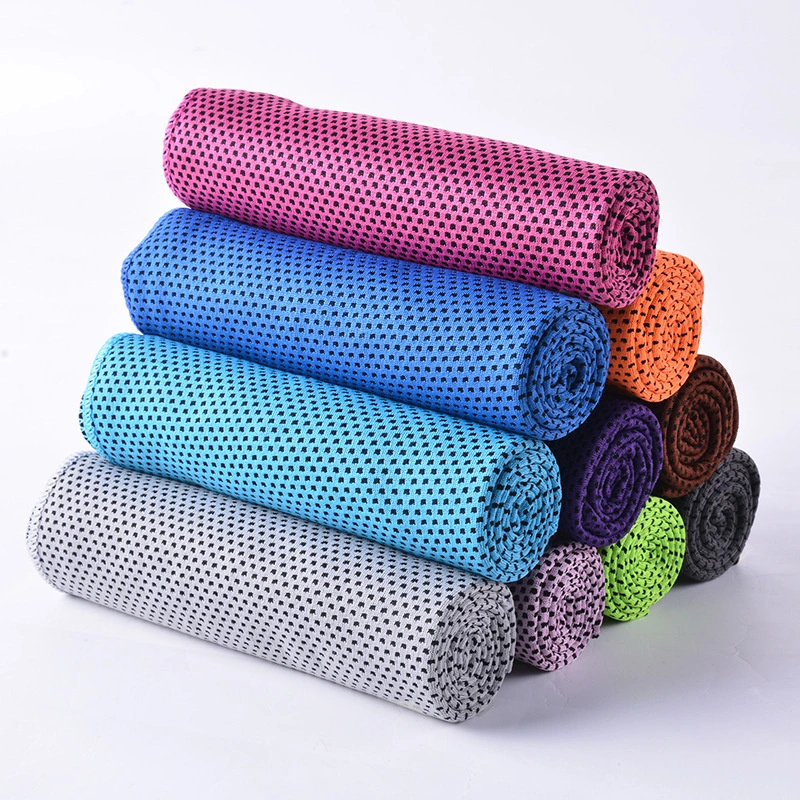 Quick Drying Exercise Fitness Ice Towel Sweating Microfiber Cooling Towel Logo Customization