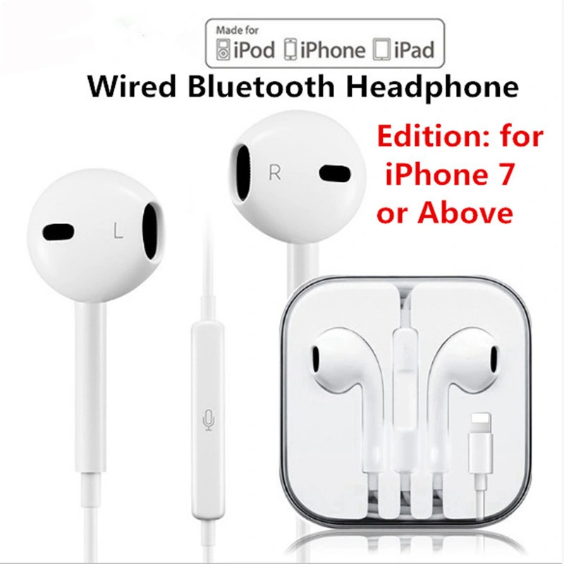 $1.4 High Quality Customize Your Logo Wired Buebooth Headset Headfree Earphone Headphone for iPhone Lightning 7 8 X Xs Max 11 12 13 14 PRO Max iPad iPod