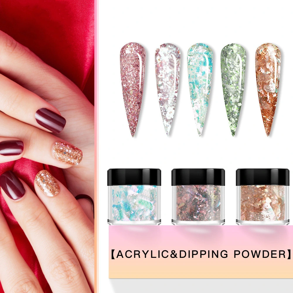 Commerce de gros Twinkle Nail Art colorés Crystal Diamond PRO DIP poudre acrylique