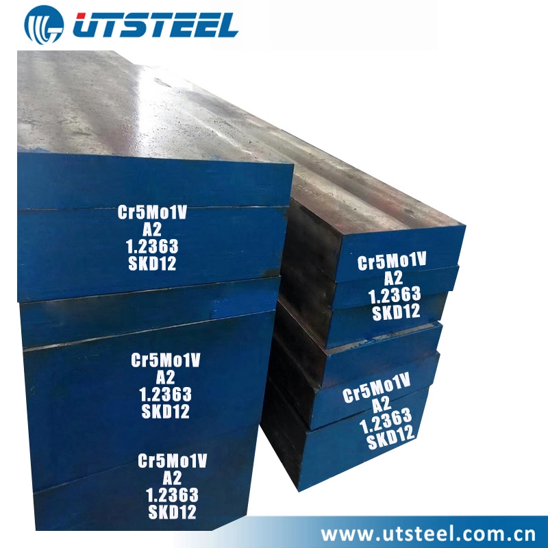 GB 1.2363/A2/SKD12/Cr5mo1V AISI A2/T30102 BS Ba2 Cold Work Mould Steel Bar Blocks