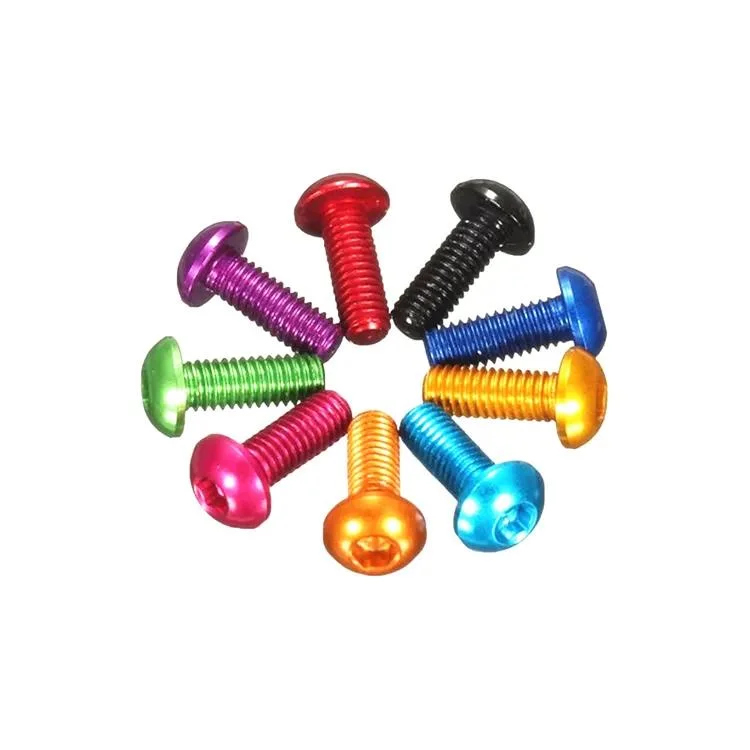 Wholesale/Supplier Al6063 Al7075 Anodized M3 M4 M5 M6 Button Head Color Nuts and Bolts M3 M4 M5 M6 Aluminum 7075 Button Head Hex Screw 10% off