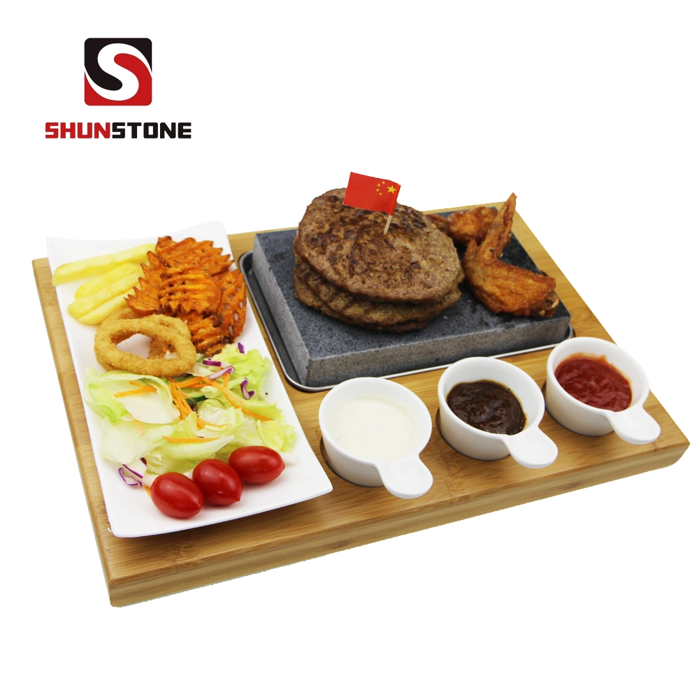 Lava Sizzling Steak Plate/Cheapeast Steak Stone Set Metal Stainless Material and Cooking Oven Accessories Granite Cookware Sets