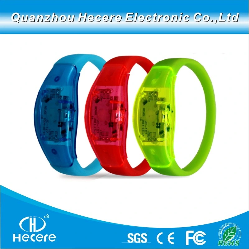 Promotion High quality/High cost performance  Custom LED Flashing Silicone Bracelet/ LED Light Silicone Wristband