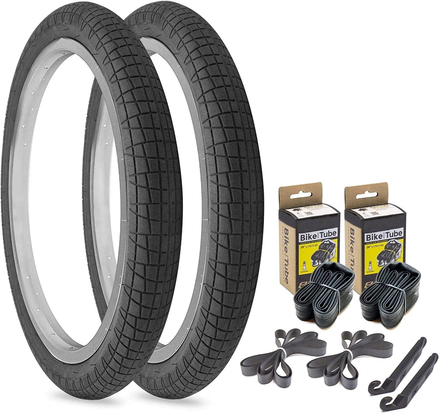 Bicycle Tire Replacement Kits with or Without Inner Tubes Includes Tools