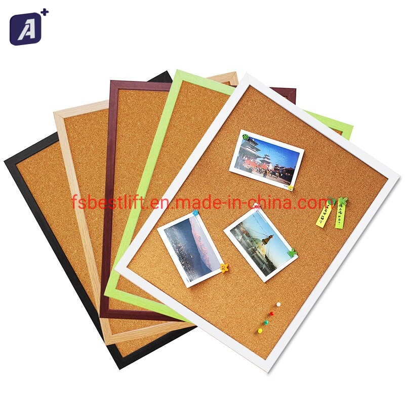 Wholesale/Supplier ABS Frame Decorative Bulletin Board Message Cork Board Pack 4 of 8&Prime; X12&Prime; with Black Plastic Frame Pins for School Office with 8 Pins