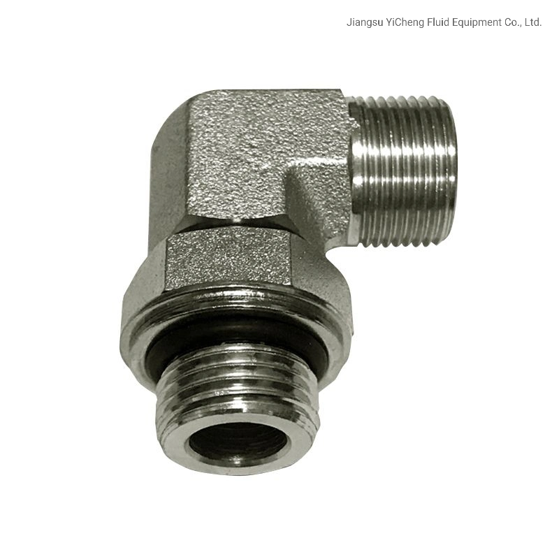 1cg9-Og coude à 90 degrés filetage BSP goujon réglable se termine avec l'étanchéité à joint torique